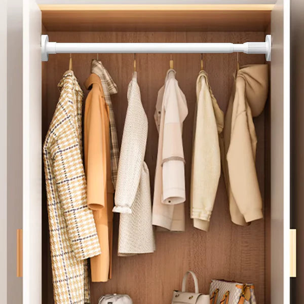 🧺 BARRA PLEGABLE MULTIUSOS😍140 A 260 cm✨ ¡Di adiós al desorden sin hacer huecos! 🛠️🚫