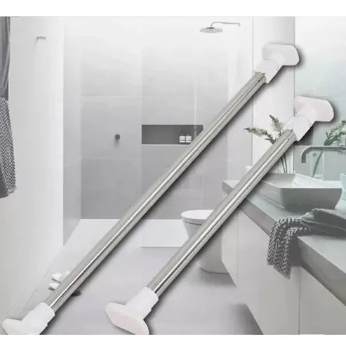 🧺 BARRA PLEGABLE MULTIUSOS😍140 A 260 cm✨ ¡Di adiós al desorden sin hacer huecos! 🛠️🚫