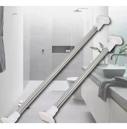 🧺 BARRA PLEGABLE MULTIUSOS😍140 A 260 cm✨ ¡Di adiós al desorden sin hacer huecos! 🛠️🚫