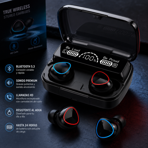 🎧 Oferta Exclusiva: NO SE VENDE SEPARADO - Audífonos Bluetooth Premium (Solo para clientes de la Cámara 5K)