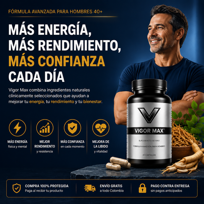 VigorMax 🔥Energía y potencia todos los días  👉 Pide Hoy 2 y Recibe 3 meses de tratamiento🎁