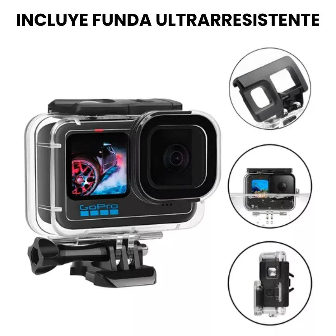 🔥 LIQUIDACIÓN DE STOCK: CÁMARA GOPRO 5K + FUNDA ULTRARRESISTENTE DE REGALO - [PROMOCIÓN DE CUMPLEAÑOS]